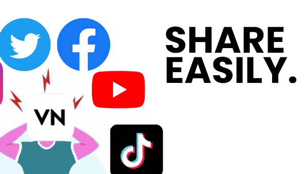 easy social sharing with vn video editor