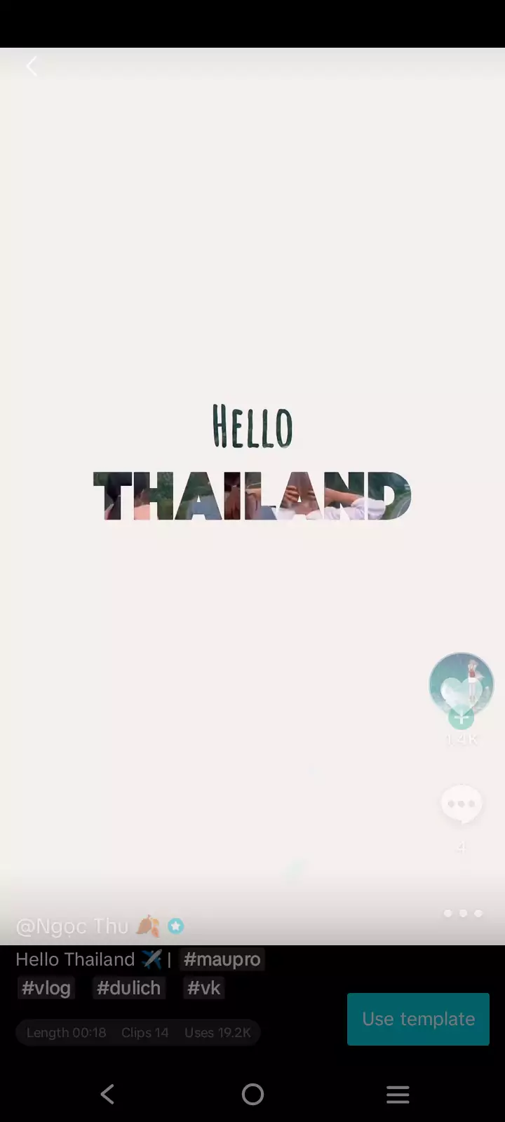 Hello Thailand Capcut Template