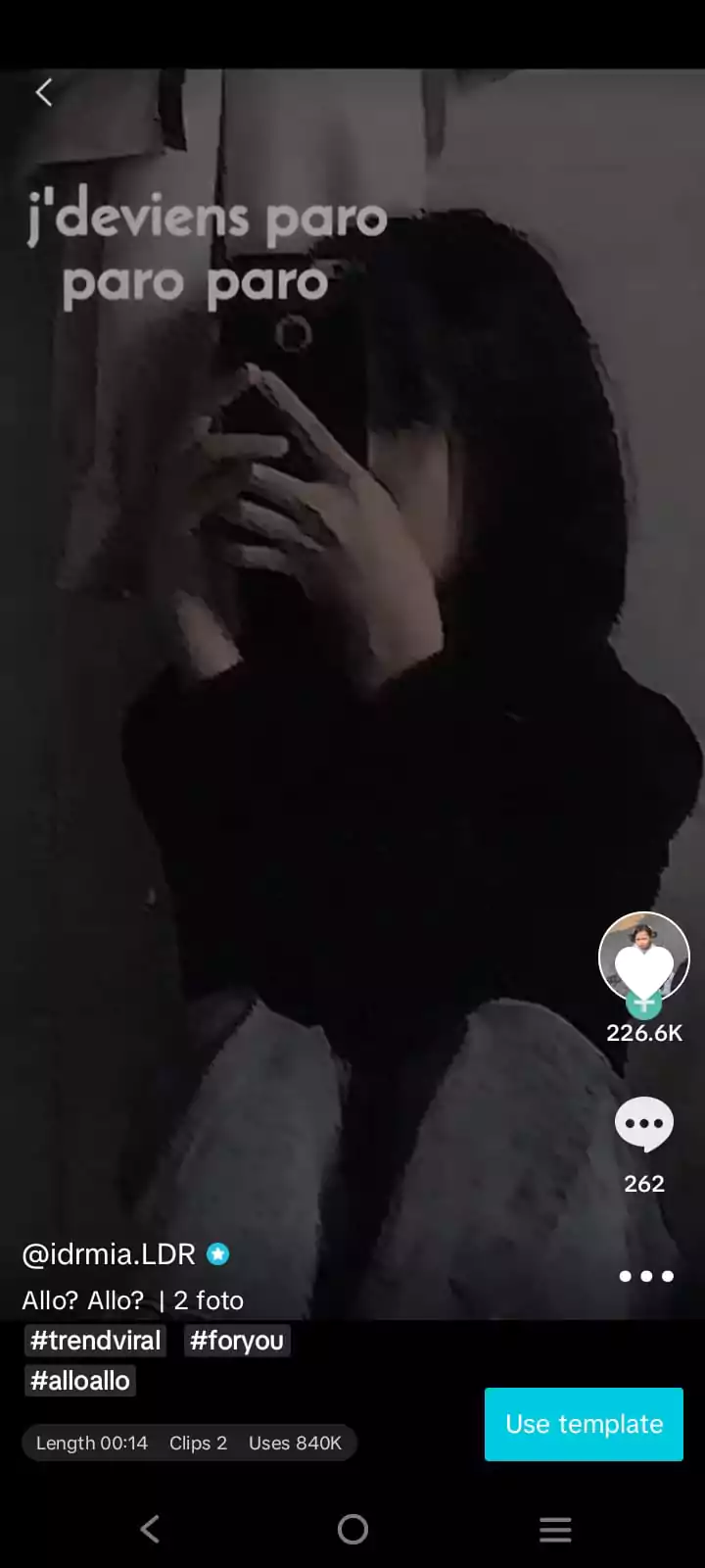Trending Allo Capcut Template
